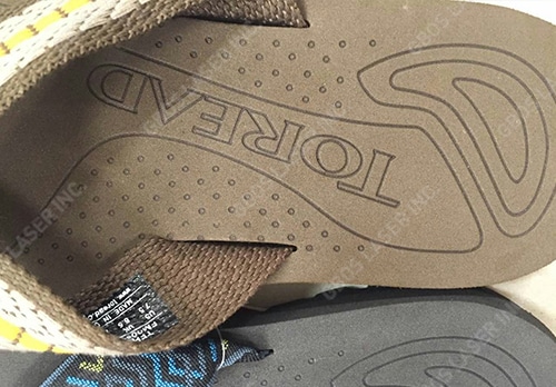 Sandal Shoe Sole Laser Marking