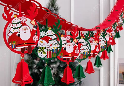 Customized Non-woven Fabric Decorations Laser Cutting